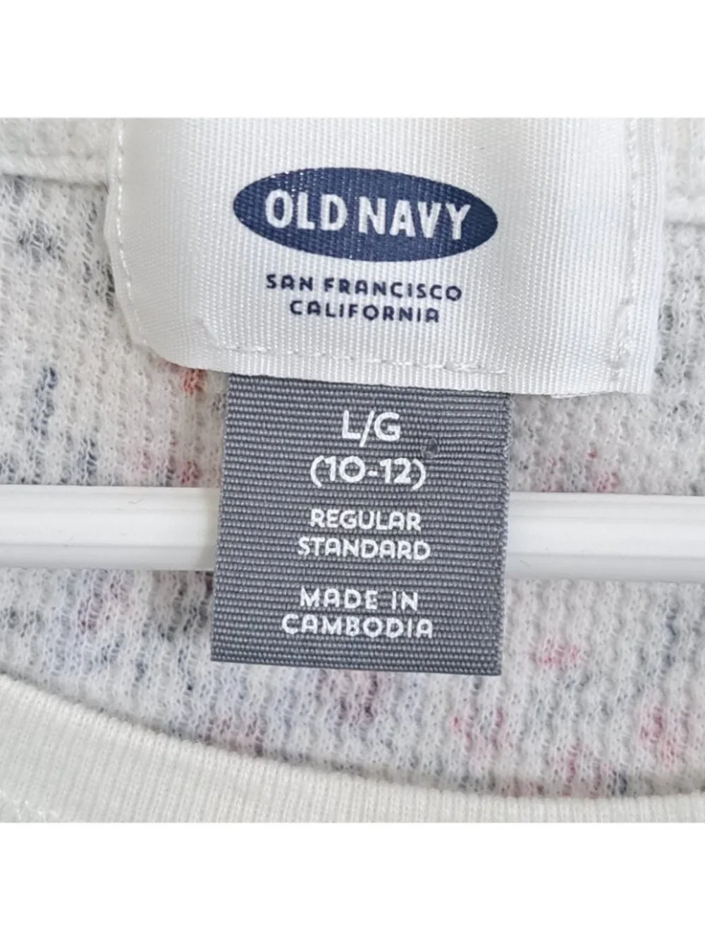 Old Navy Girl's L Floral Long Sleeve Thermal Top Fairycore